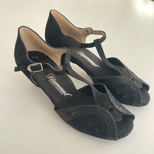 Diamant Germany Ballroom Dance Shoes Suede T-strap 5.5 Tango Salsa